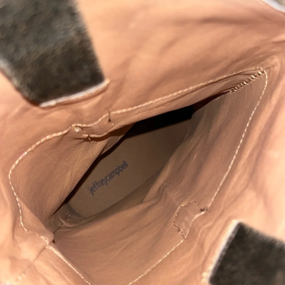 Jeffery Campbell Free People Dagget Chocolate Leather Western Boots Sz 10 NWT - Picture 10 of 13